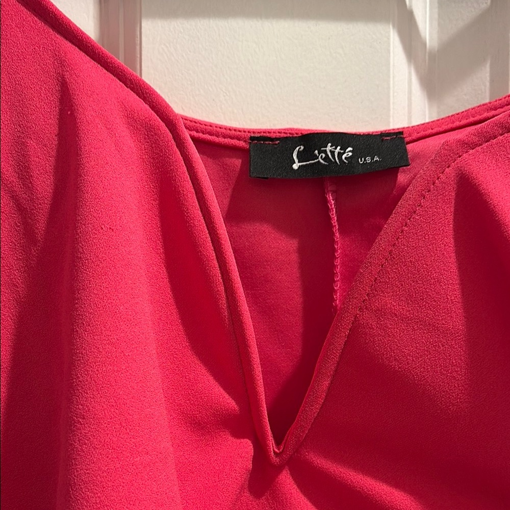 Pink Off-Shoulder Bodycon Mini Dress - Picture 3 of 6